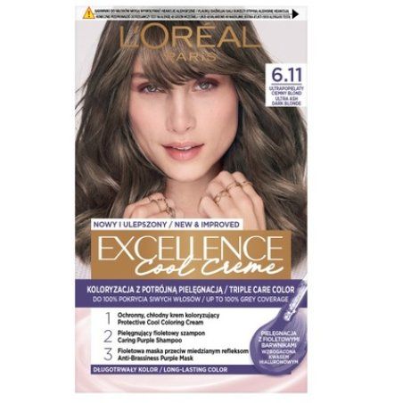 L'Oreal Excellence Cool Creme Hair Color 6.11 Ultra Ash Dark Blonde
