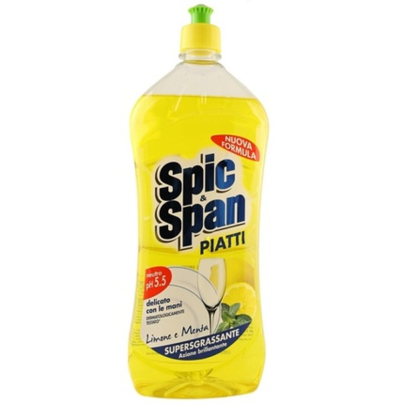Spic&Span Professional Lemon & Mint Dishwashing Liquid - 1000ml
