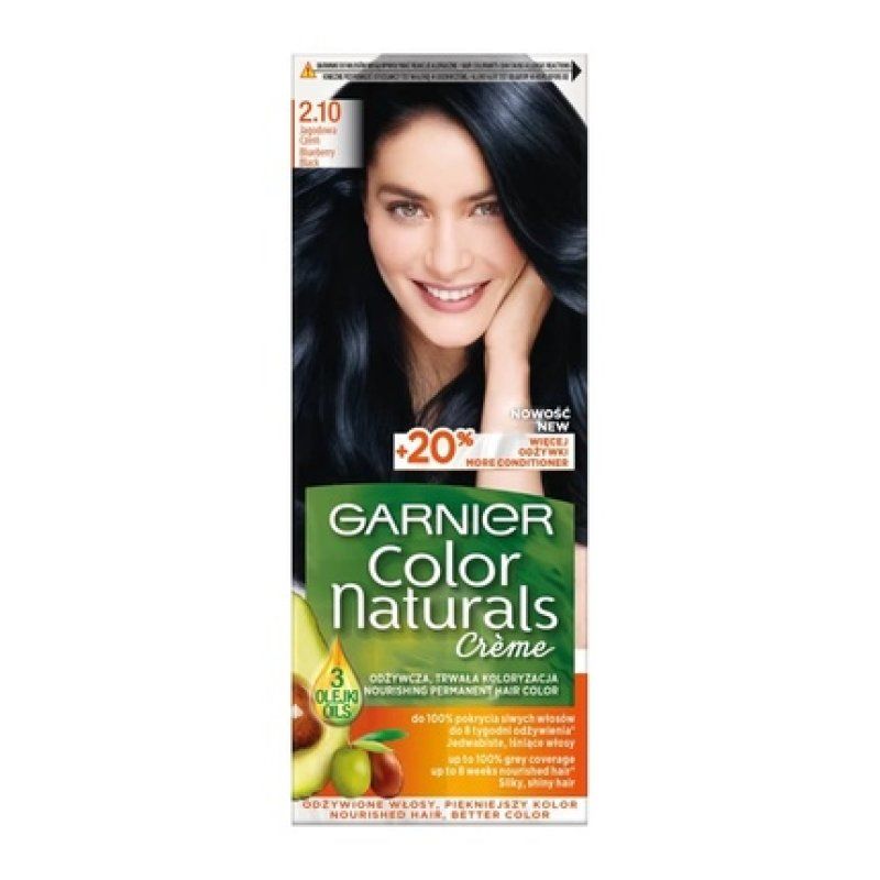 Garnier Color Naturals Permanent Hair Dye - Rich Berry Black 2.10, 60ml