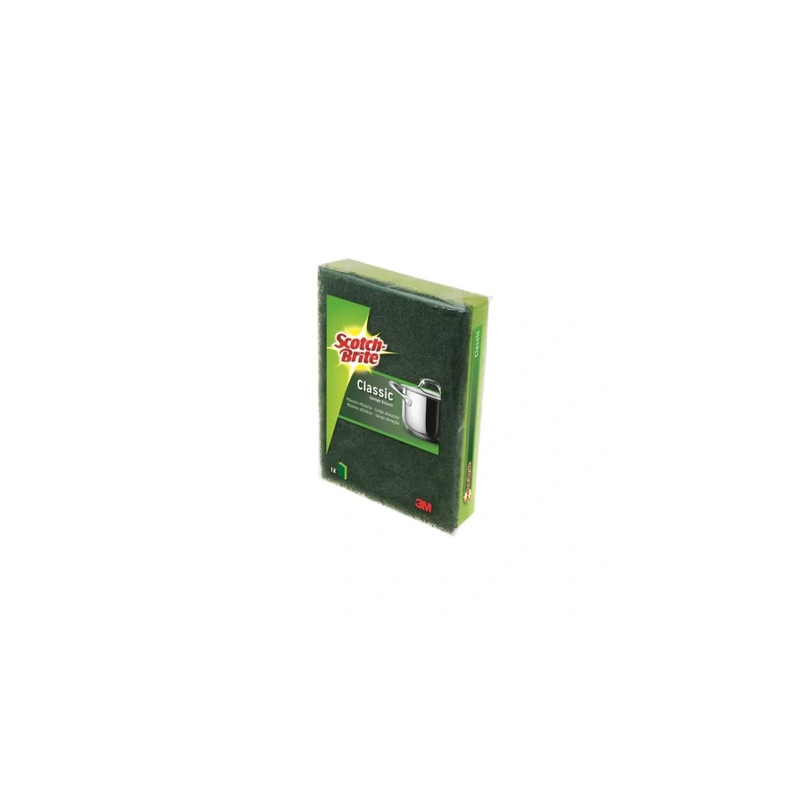 Scotch-Brite Classic Green Fiber Scourer With Sponge - 1 Unit