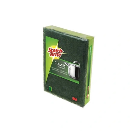 Scotch-Brite Classic Green Fiber Scourer With Sponge - 1 Unit