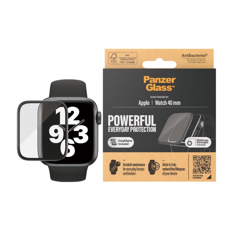 PanzerGlass Apple Watch Series 4 | 5 | 6 | SE 40mm| Screen Protector Glass Protection d'écran transparent 1 pièce(s)