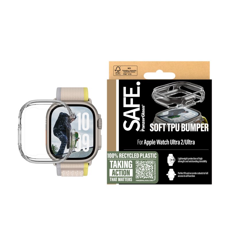 SAFE TPU Bumper Clear Apple Watch Ultra 2