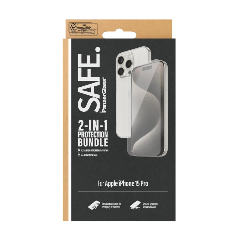 SAFE. by PanzerGlass 2-in-1-Pack iPhone 15 Pro