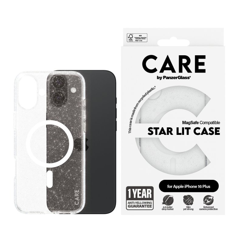 PanzerGlass CARE by Flagship Case Urban Combat Star Lit w. White MagSafe iPhone 16 Plus