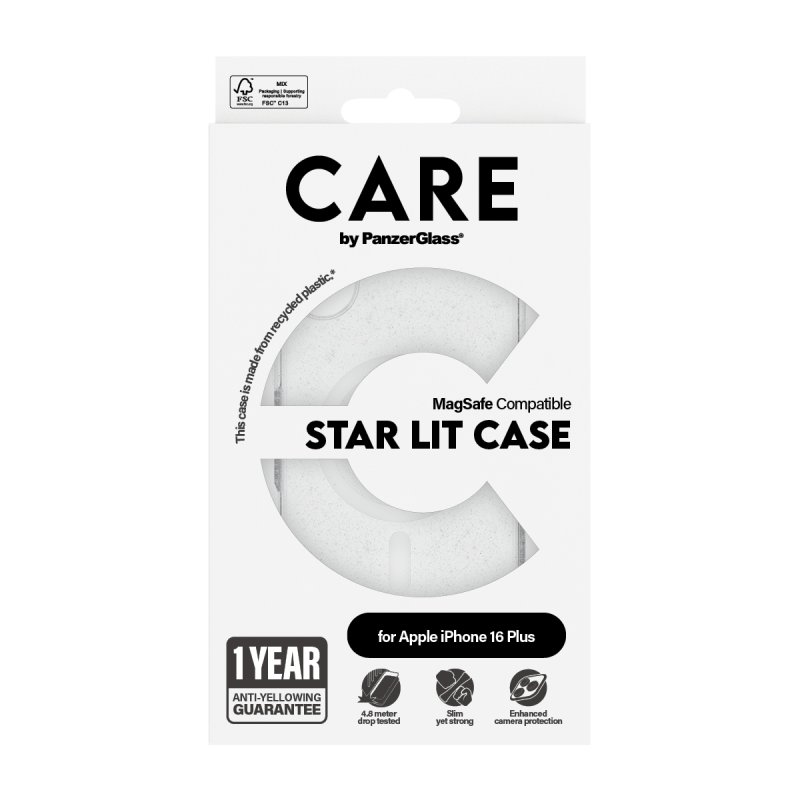 CARE Case Flagship Star Lit White MagSAFE iPhone 16 Plus