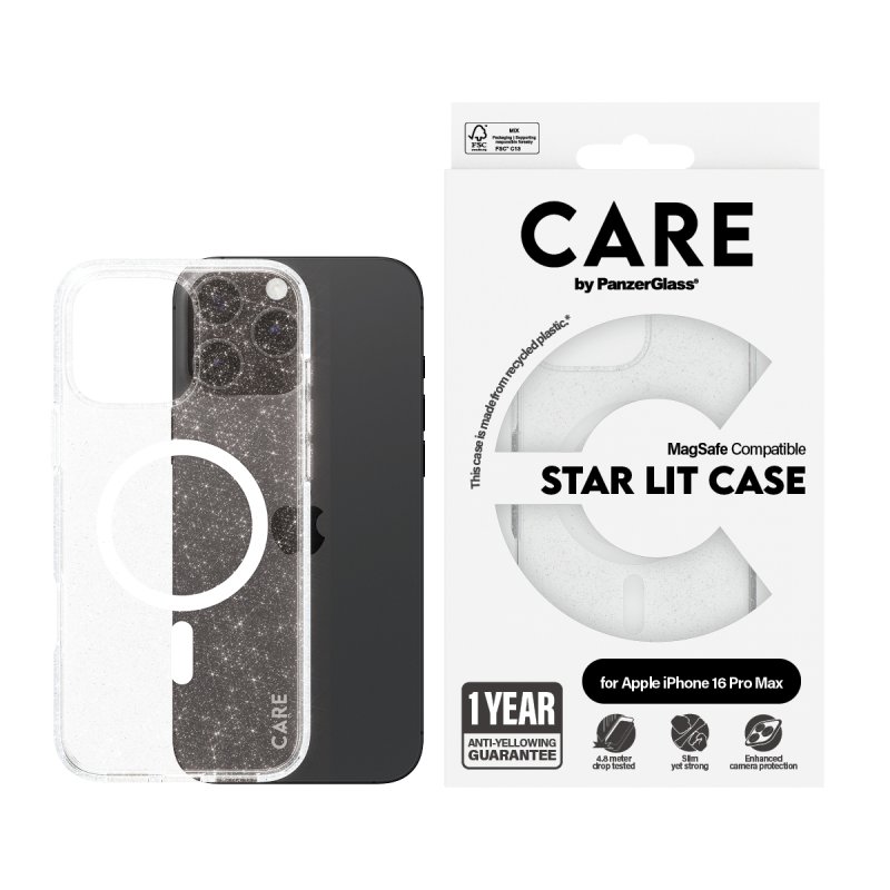 PanzerGlass CARE by Flagship Case Urban Combat Star Lit w. White MagSafe iPhone 16 Pro Max coque de protection pour