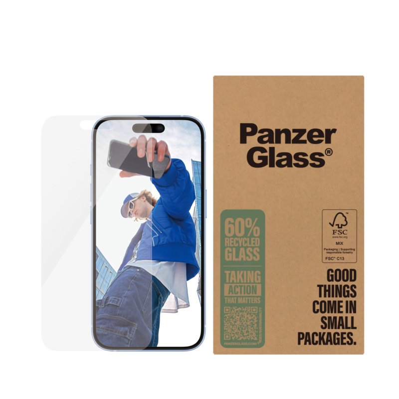 PanzerGlass Screen Protector iPhone 16 | 15 | Classic Fit