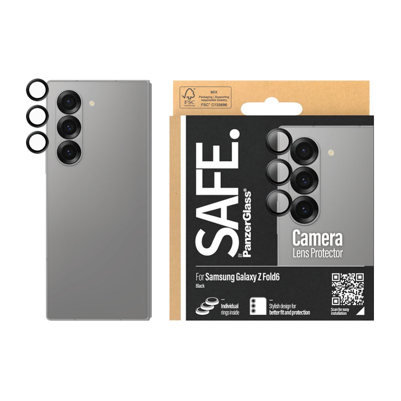 PanzerGlass SAFE. by Camera Lens Protector Black for Samsung Galaxy Z Fold6