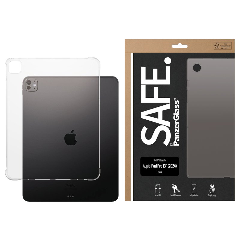 PanzerGlass SAFE. by TPU Case Transparent iPad Pro 13'' (2024) coque de protection pour téléphones portables Housse