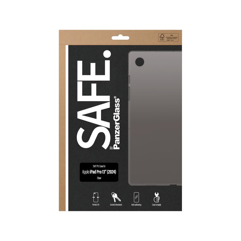 PanzerGlass SAFE. by TPU Case Transparent iPad Pro 13'' (2024) coque de protection pour téléphones portables Housse