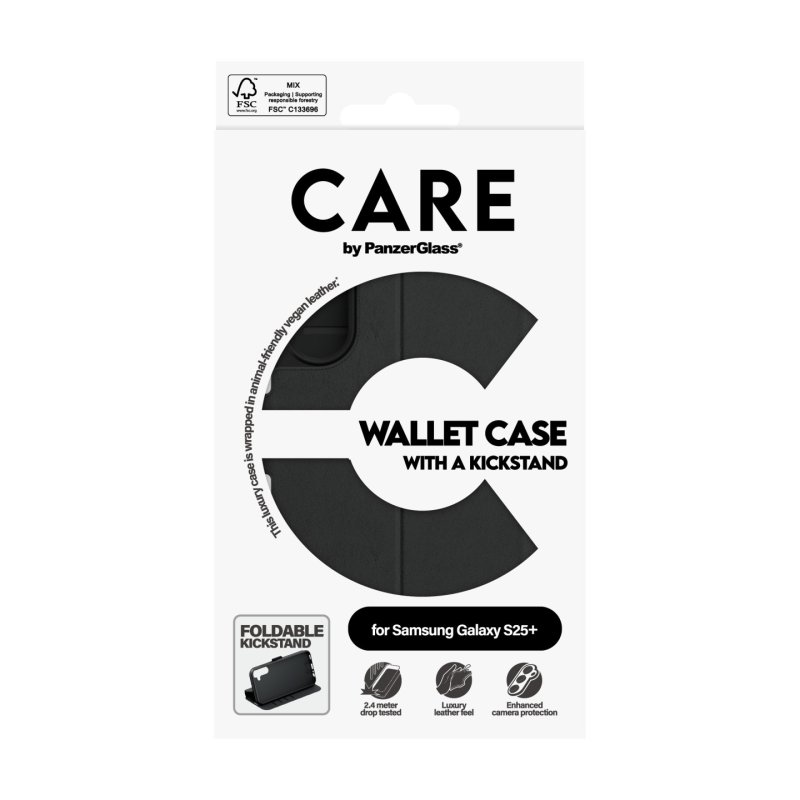 PanzerGlass CARE by Feature Wallet Case w. Kickstand Samsung Galaxy S25 