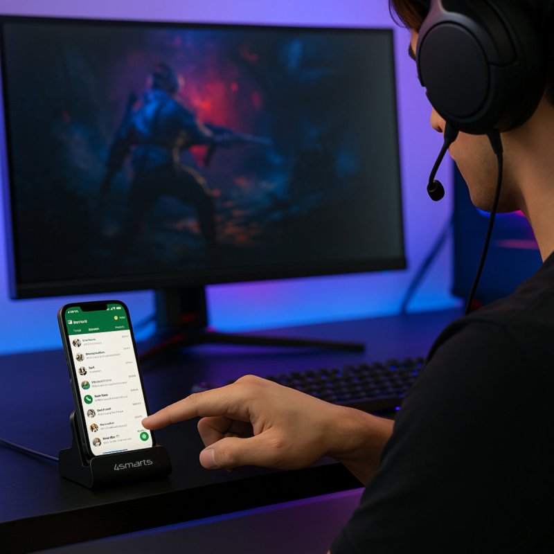 4smarts Ladestation VoltDock USB-C 60W. grau