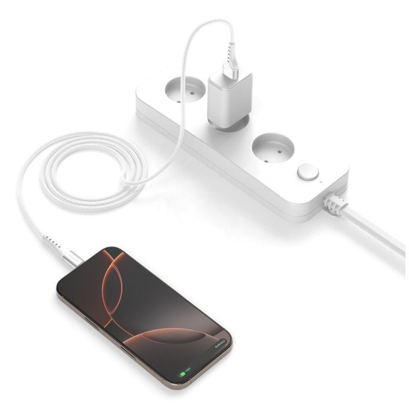 4smarts USB-A auf USB-C Kabel PrimeCord 18W 1.5m. weiss