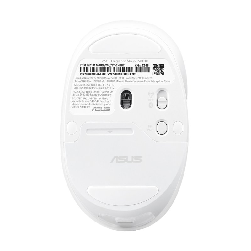 ASUS Fragrance Mouse MD101 souris Maison Ambidextre RF sans fil Bluetooth Optique 2400 DPI