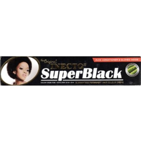 Inecto Superblack Permanent Hair Coloring Cream for Frizzy Hair