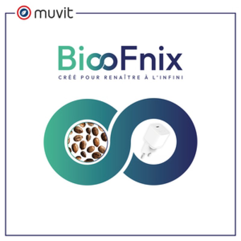 CHARGEUR SECTEUR GAN 30W USB-C BIOSOURCE BLANC