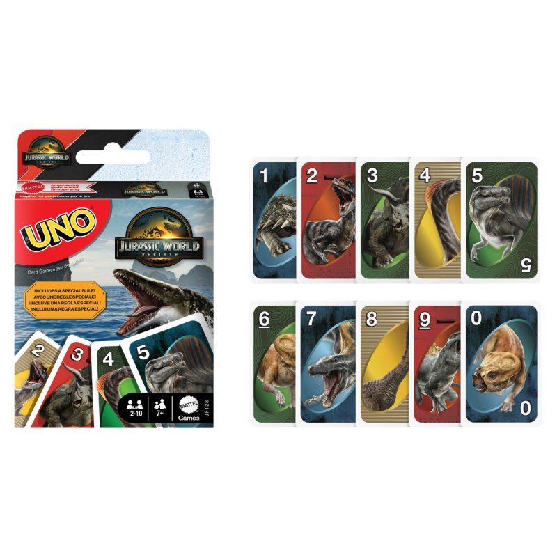 Jurassic World : Renaissance UNO jeux de cartes