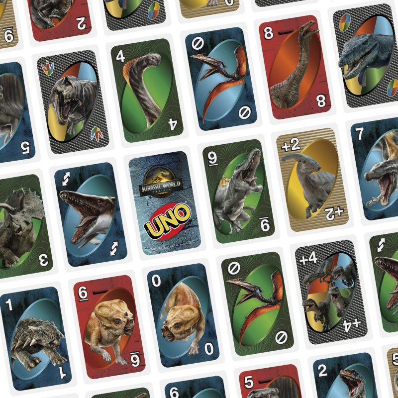Games UNO-Jeu de cartes Jurassic World Renaissance-pour toute la famille