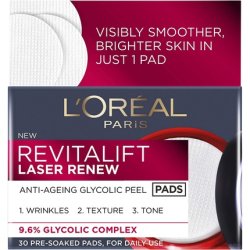 L'Oreal Paris Revitalift Laser Renew Anti-Ageing Glycolic Acid Peel Pads 30