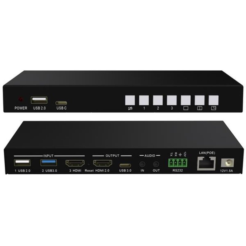 Seamless USB and HDMI source mixer (2 USB / 1 HDMI)