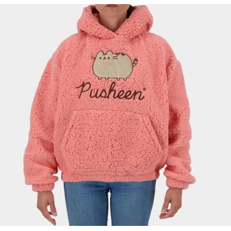 PUSHEEN - Pull à Capuche Teddy pour Femme (M)