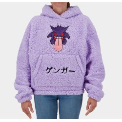 POKEMON - Ectoplasme - Pull à Capuche Teddy pour Femme (S)