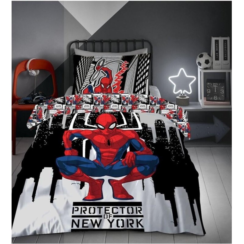 SPIDER-MAN - Protector of New York - Parure de lit 140x200cm 65x65cm