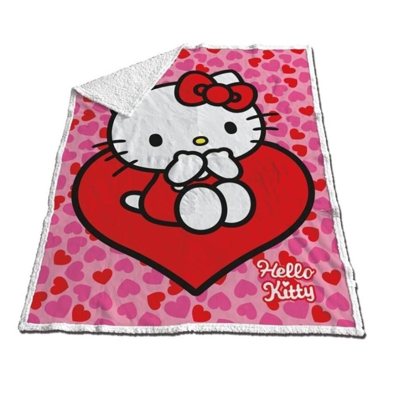 HELLO KITTY - Couverture Sherpa 120x150cm