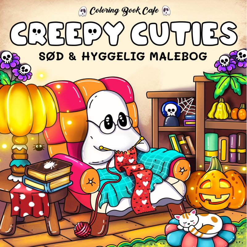 Creepy Cuties - Cozy Coloring sød og hyggelig malebog