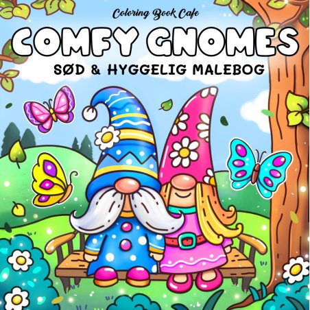 Comfy Gnomes - Cozy Coloring sød og hyggelig malebog