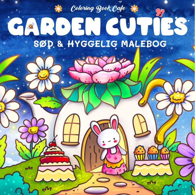 Garden Cuties - Cozy Coloring sød og hyggelig malebog