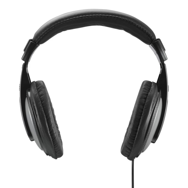 Hama (Shell II) Headphones, 3.5mm Jack (6.35mm Adapter), 40mm Drivers, 2m Cable, Padded Headband, Black/Dark Grey