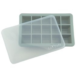 Le Toft - Baby Food Freezer Cubes - Smokey Green - 15 compartments, each holding up to 20 ml