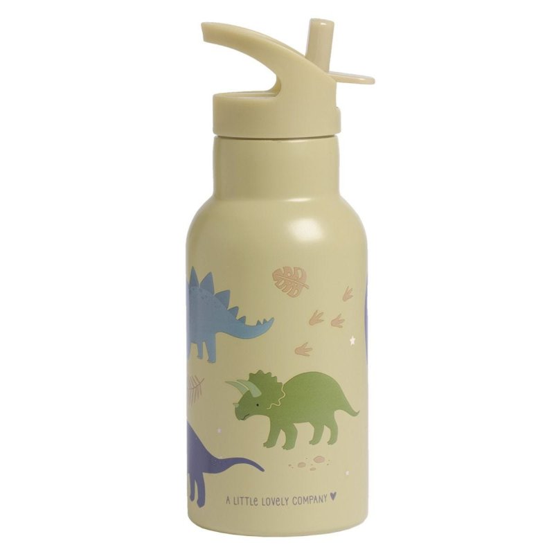 A little lovely company - Stainless steel drinking bottle - Dino - 7.3 x 20 x 7.3 cm