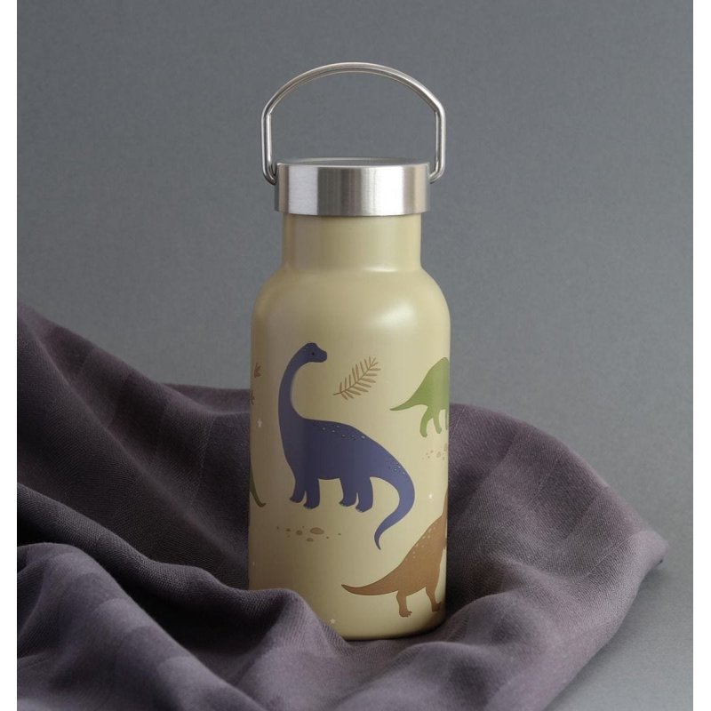 A little lovely company - Stainless steel drinking bottle - Dino - 7.3 x 20 x 7.3 cm