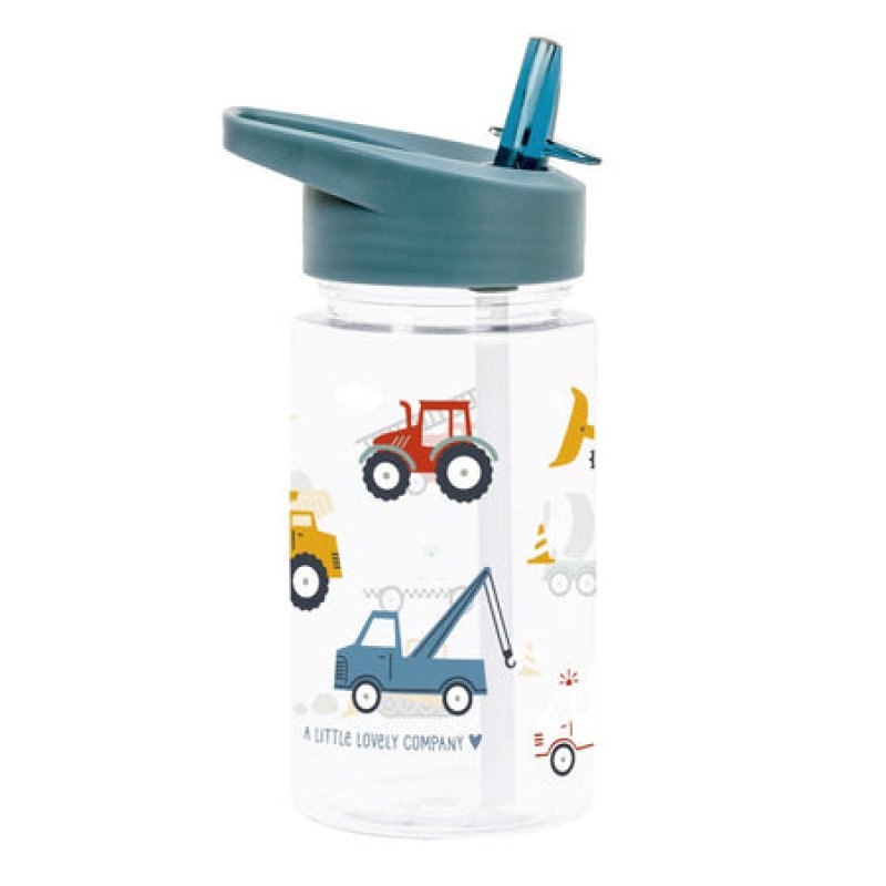 A Little Lovely Company Vehicles Utilisation quotidienne 450 ml Polypropylène (PP), Tritan Bleu clair, Transparent