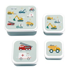 A little lovely company - Lunch & Snack Box Set - Vehicles