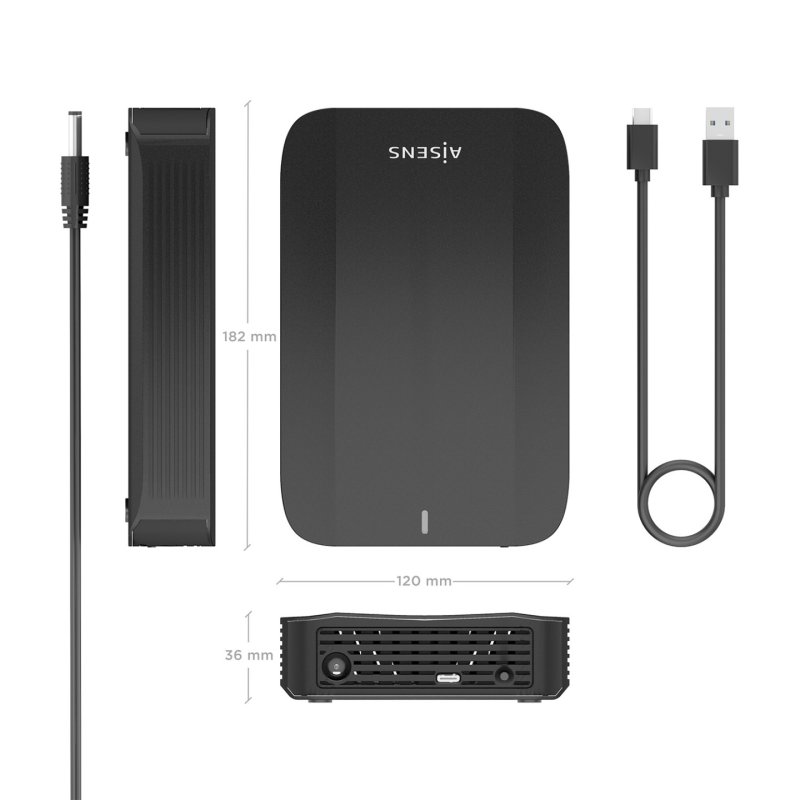 CAJA EXTERNA AISENS 3.5" SATA A USB-C USB3.1 GEN1 NEGRA
