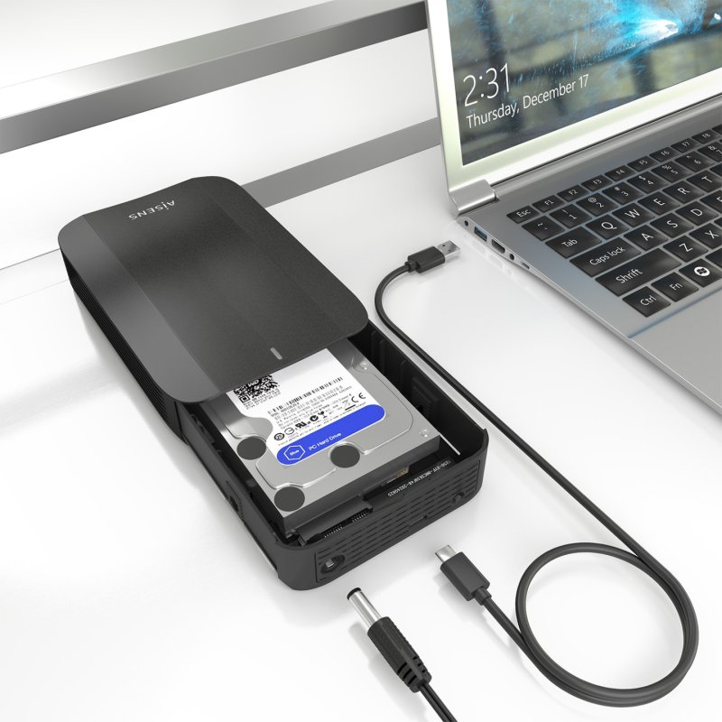 CAJA EXTERNA AISENS 3.5" SATA A USB-C USB3.1 GEN1 NEGRA
