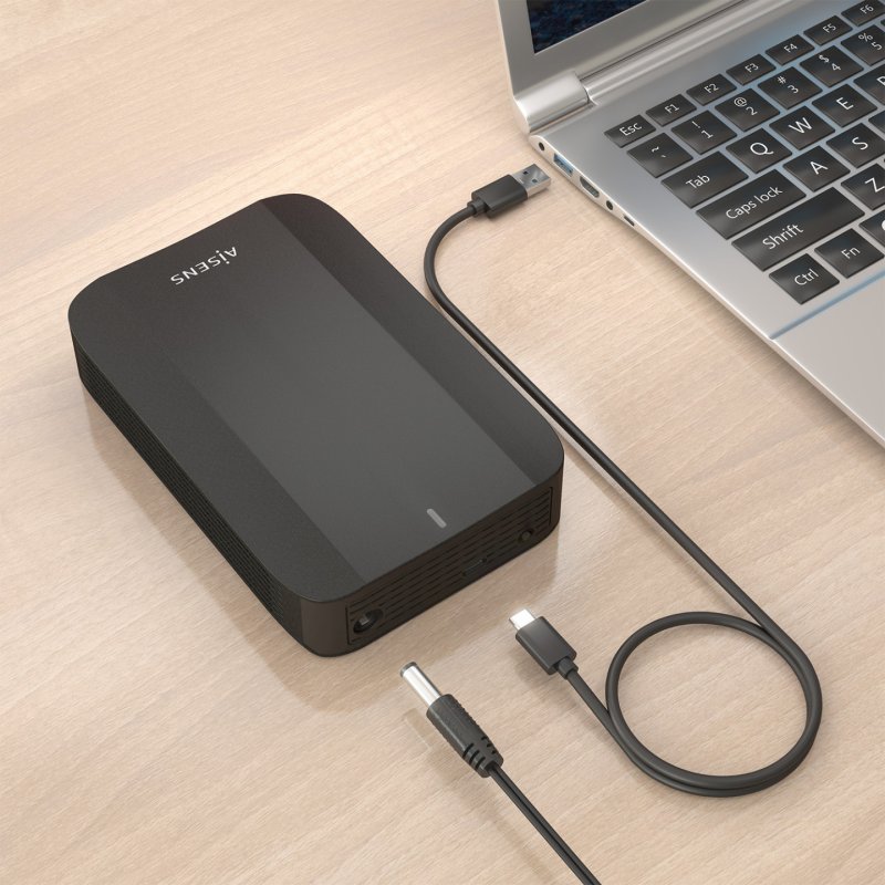 CAJA EXTERNA AISENS 3.5" SATA A USB-C USB3.1 GEN1 NEGRA