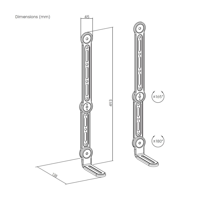 AISENS SPK03U-375 soundbar accessory Wall mount