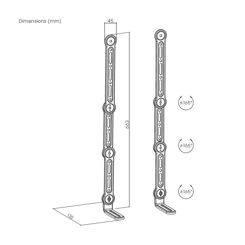 SOPORTE UNIVERSAL AISENS PARA BARRA DE SONIDO NEGRO