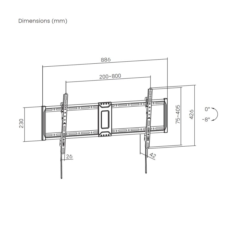 SOPORTE AISENS ECO INCLINABLE MONITOR/TV 75KG DE 43-100 NEGRO