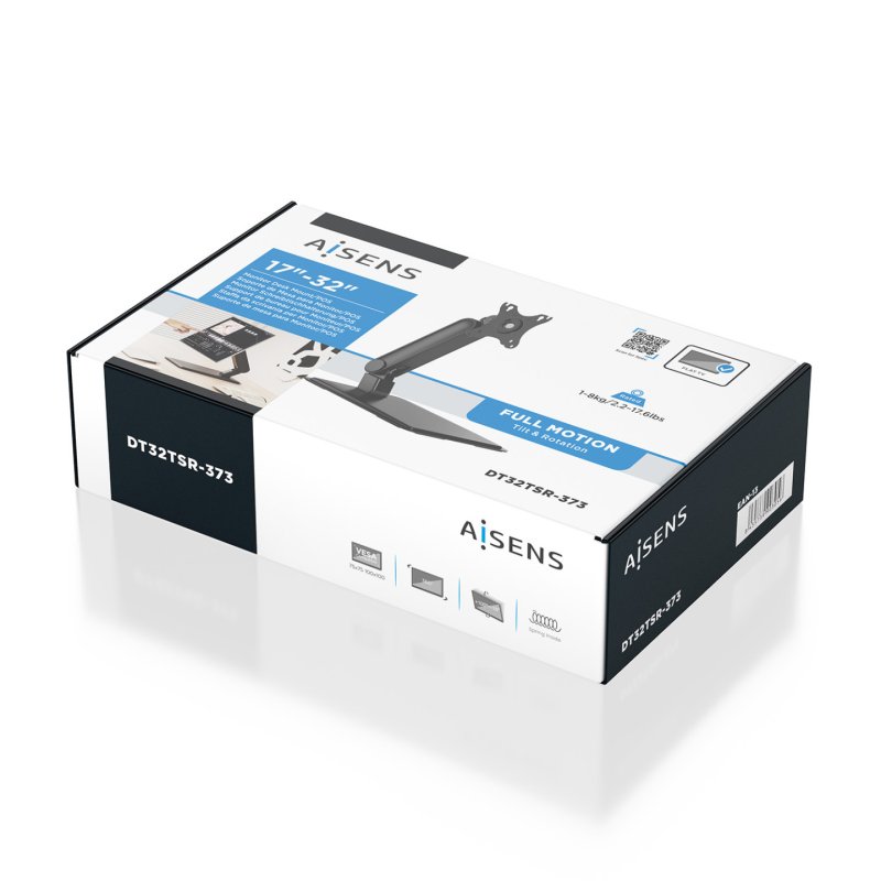 SOPORTE AISENS MESA PRO CONTRAPESO INCLINABLE MONITOR/POS 8KG 17-32