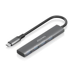 AISENS A109-0943 station d'accueil Avec fil USB 3.2 Gen 1 (3.1 Gen 1) Type-C Gris