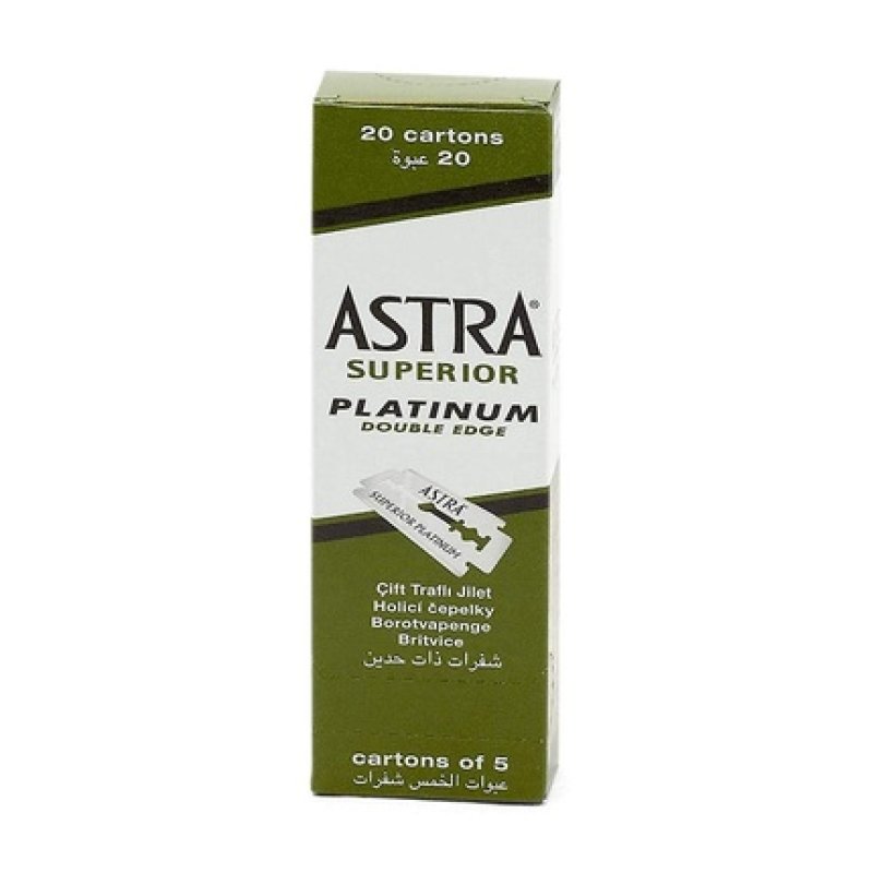 Astra Platinum Double Edge Safety Razor Blades 100 Count