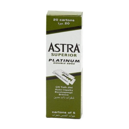 Astra Platinum Double Edge Safety Razor Blades 100 Count