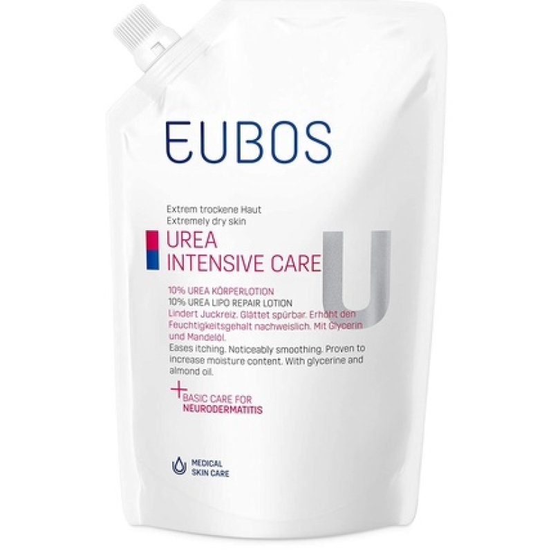Eubos 10% Urea Body Lotion Refill Bag 400ml - Special Care Cream for Dry Skin