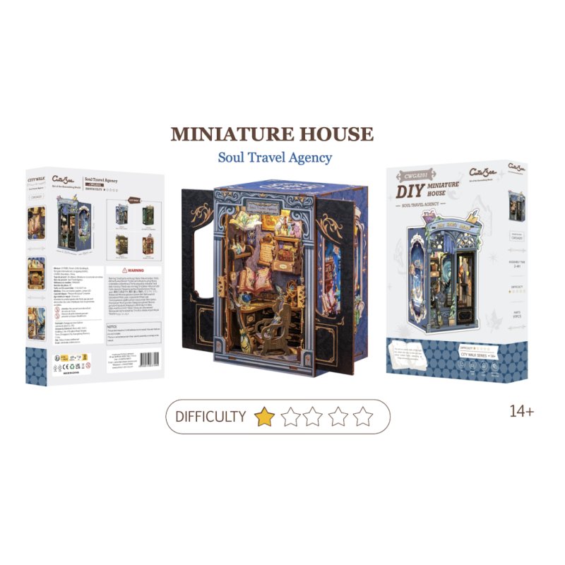 MINIATURE HOUSE - DIY -Agence de Voyages de l'Âme -97pc Eclairage LED